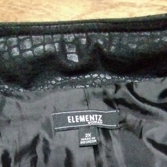 Element Black Sueded Cheetah Print Jacket (2X) - Picture 7 of 8